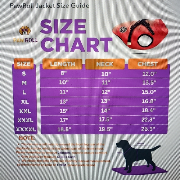 PawRoll Dog Winter Jacket with Harness Fashion Sports Size Large Purple - Picture 8 of 10